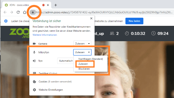 Nutzung des Mikrofon für boo.eu zulassen