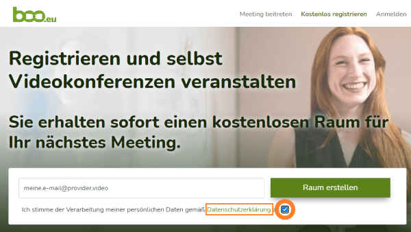 Videokonferenz mit Datenschutz - Beachten Sie unsere Datenschutzerklärung