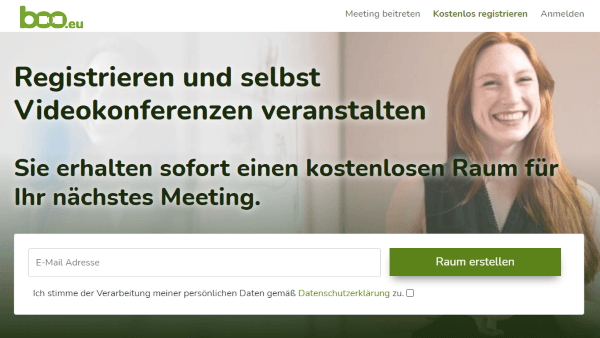 Für Video-Meeting registrieren